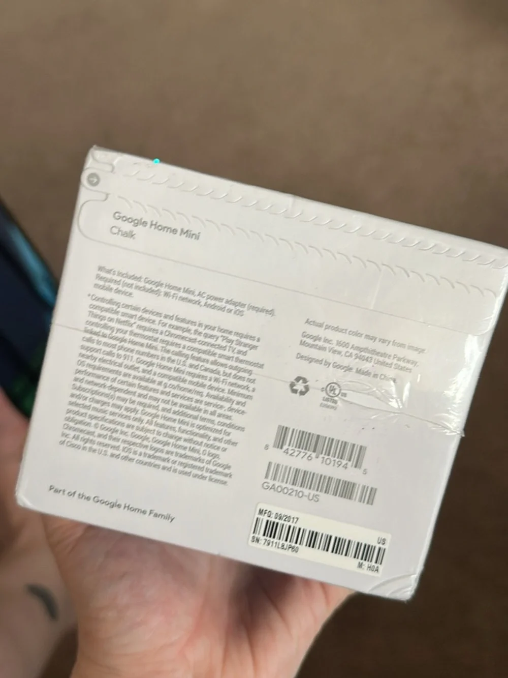 Google Home Mini - Gray and White - Picture 5 of 5